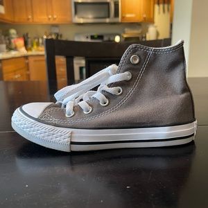Kids Gray Hightop Converse Sneakers